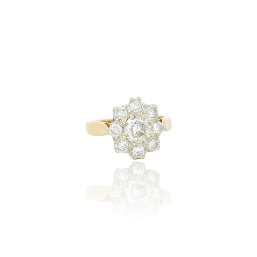 Bague 53 Bague vintage cluster en diamants 58 Facettes