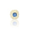 Bague 52.5 Bague coussin saphir de Ceylan et diamants en or jaune 18k 58 Facettes