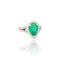 Bague 52 Bague - Bague émeraude taille poire en or blanc 18k et diamants 58 Facettes