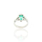 Bague 52 Bague - Bague émeraude taille poire en or blanc 18k et diamants 58 Facettes
