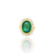 Bague 57 Bague vintage en or jaune 18k et émeraude de Zambie 58 Facettes