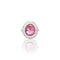Bague 52.5 Bague vintage en or blanc 18k et rubis rose, diamants 58 Facettes