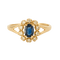 Bague 59 Bague en or jaune saphir diamants 58 Facettes DV0687-3-59-2