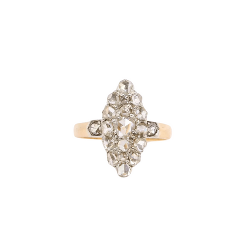 Bague 46 Bague marquise ancienne diamants taille rose 58 Facettes J313