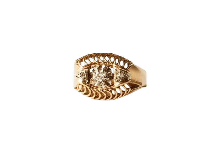 55 Bague or jaune diamants 58 Facettes