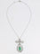 Collier Collier nœud Belle Époque en platine, émeraude et diamants 58 Facettes 1188.1
