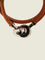 Hermès Lancelot - Collier ras-du-cou ou bracelet double tour en cuir marron 58 Facettes 1206.11