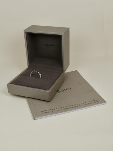 Bague 54 Chaumet Bee My Love - Alliance en or blanc avec diamants 58 Facettes 1208.2
