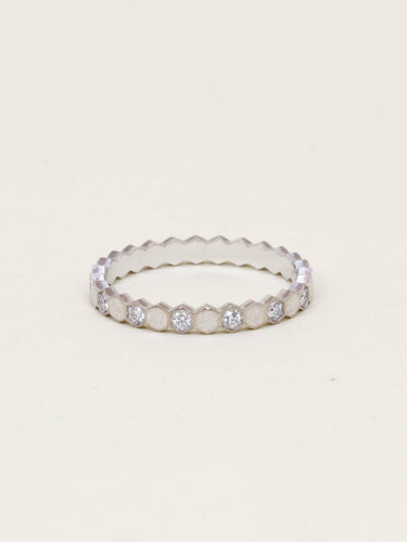 Bague 54 Chaumet Bee My Love - Alliance en or blanc avec diamants 58 Facettes 1208.2