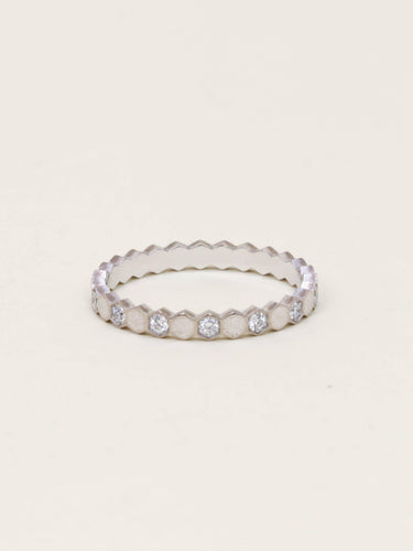 Bague 54 Chaumet Bee My Love - Alliance en or blanc avec diamants 58 Facettes 1208.2