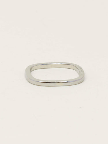 Bague 49 Dinh Van Square - Alliance carrée en or blanc 18k 58 Facettes 1206.1