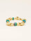 Bracelet Bracelet chaîne maille grain de café en or jaune 18 carats et agate 58 Facettes 1211.3