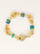 Bracelet Bracelet chaîne maille grain de café en or jaune 18 carats et agate 58 Facettes 1211.3