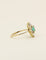 Bague 47.5 Bague marquise en or jaune 18k avec émeraude ovale et diamants 58 Facettes 1190.7