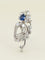 Broche Mauboussin - Broche fleur en or blanc 18k saphir et diamants 58 Facettes 342