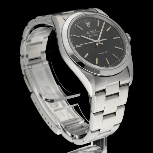 Montre Rolex Air King Precision - Montre automatique 34 mm en acier (réf. 14000M) 58 Facettes ROL/AIK/187