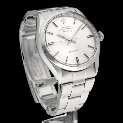 Montre Rolex Air-King Precision - Montre acier réf. 5500 (1973) avec boîte et papiers 58 Facettes ROL/AIK/199