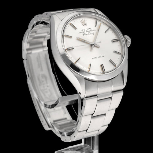 Montre Rolex Air-King Precision - Montre acier réf. 5500 (1973) avec boîte et papiers 58 Facettes ROL/AIK/199