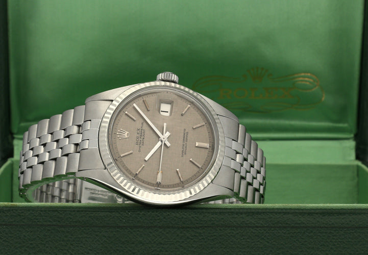 Montre Rolex Datejust 1601 - Montre 36 mm cadran lin gris (1972) 58 Facettes ROL/DJ1/1144