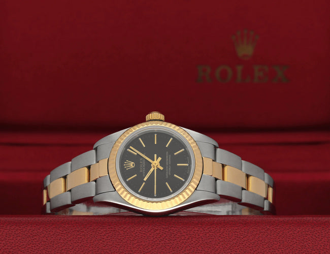Montre Rolex Oyster Perpetual Lady 26 - Montre en acier et or, réf. 76193 (2001) 58 Facettes ROL/OOP/200