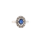 Bague 55 Bague marguerite couronnée saphir naturel et or blanc 58 Facettes 148