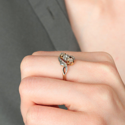 Bague 52 / Or Jaune / Diamants Bague "You" en or jaune 18k et diamants 58 Facettes BO/220063