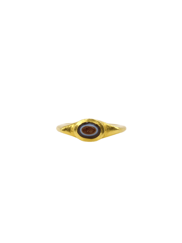 Bague 44 Bague sur agate figurant Athena de profil 58 Facettes 833