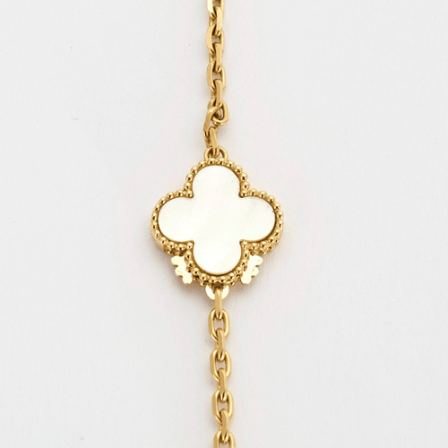 Collier VAN CLEEF & ARPELS - Magic Alhambra - Collier Sautoir, or jaune, onyx et nacre 58 Facettes