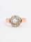 Bague 58 Bague marguerite en or rose 18k avec diamants taille rose 0,70 ct 58 Facettes 1090.4
