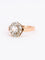 Bague 58 Bague marguerite en or rose 18k avec diamants taille rose 0,70 ct 58 Facettes 1090.4