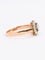 Bague 58 Bague marguerite en or rose 18k avec diamants taille rose 0,70 ct 58 Facettes 1090.4