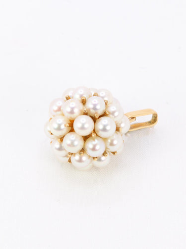 Pendentif Pendentif vintage boule de perles en or jaune 18 carats 58 Facettes 1099.4