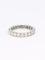 Bague 59 Alliance or blanc diamants ronds 2.4 carats 58 Facettes 1099.33
