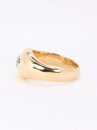 Bague 60 Bague jonc vintage en or jaune 18 carats avec diamant 0,5 ct 58 Facettes 1087.25
