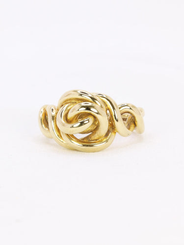 Bague 48 Bague nœud vintage en or jaune 14 carats 58 Facettes 1108.8