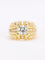 Bague 44.5 Bague vintage à godrons en or jaune 18 carats et diamants 58 Facettes 1111.3