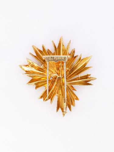 Broche OJ Perrin - Broche étoile en or jaune 18 carats 58 Facettes 1126.3