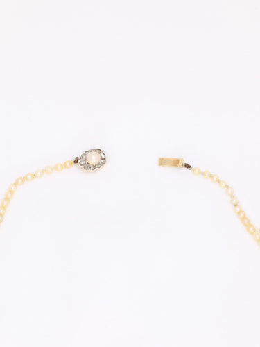 Collier Collier de perles fines en or jaune 18 carats et diamants taille rose 58 Facettes 507