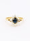 Bague 52.5 Bague marguerite vintage en or jaune 18k, saphir et diamants 58 Facettes 1CA0000011/1