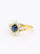 Bague 52.5 Bague marguerite vintage en or jaune 18k, saphir et diamants 58 Facettes 1CA0000011/1
