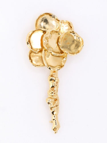 Broche Chaumet - Broche bouquet de fleurs en or jaune 18 carats 58 Facettes 1153.4