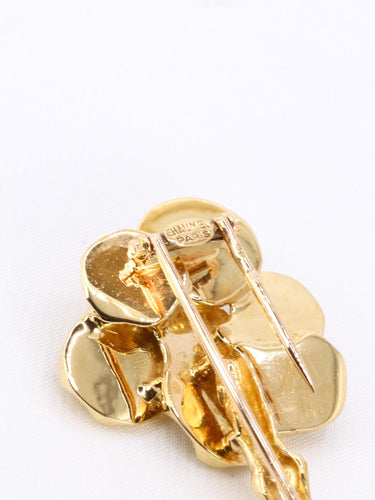 Broche Chaumet - Broche bouquet de fleurs en or jaune 18 carats 58 Facettes 1153.4