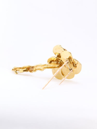 Broche Chaumet - Broche bouquet de fleurs en or jaune 18 carats 58 Facettes 1153.4