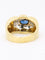 Bague 54.5 Bague à godrons en or jaune 18 carats, saphir ovale et diamants 58 Facettes 1160