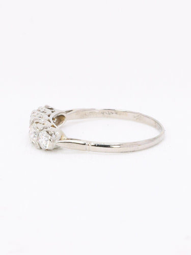 Bague 54 Bague jarretière Art déco en platine et diamants 58 Facettes 1163.7