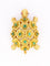 Broche Broche tortue en or jaune 18 carats, émeraudes et rubis 58 Facettes 1170.2