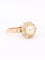 Bague 53 Bague marguerite ancienne en or rose 18 carats, perle et diamants 58 Facettes 1174.5