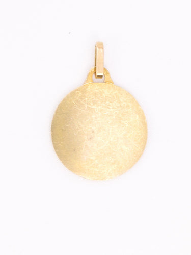 Pendentif Médaille religieuse ange en or jaune 18 carats 58 Facettes 1179.3
