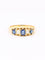 Bague 46 Bague jarretière en or jaune 18k, saphirs et diamants taille rose 58 Facettes 1181.4