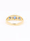 Bague 46 Bague jarretière en or jaune 18k, saphirs et diamants taille rose 58 Facettes 1181.4